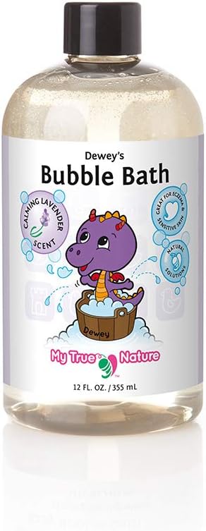 Natural Baby Bubble Bath - Dewey's Bubble Bath for Sensitive Skin (Calming Lavender, 12 oz)