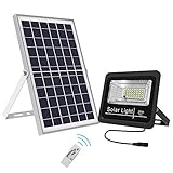 Solar Flood Lights Outdoor LED Dusk to Dawn 1260 Lumens Super Bright Waterproof Security Light with Remote