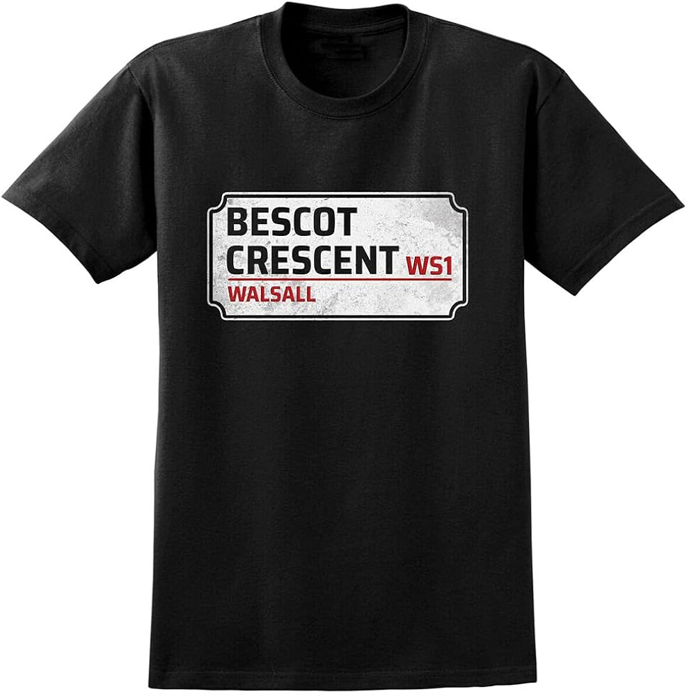 Walsall Inspired Ground T Shirt Retro Road Street Sign Tee Black XXL : Amazon.co.uk: Clothing
