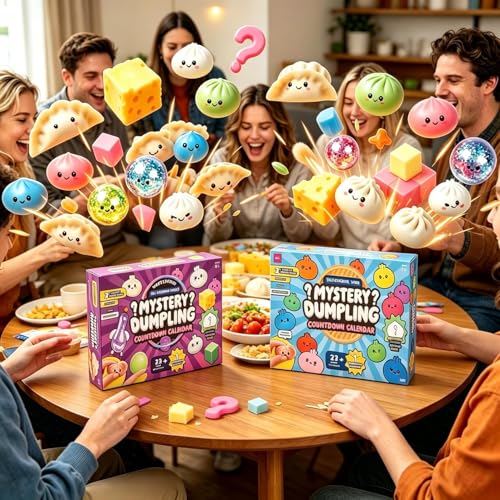 SLEEPHEAD®Dumpling Squishies, Squishies Dumpling Mystery Advent Countdown Calendar, 24 PCS Random Surprise Squishies Toys