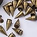 RUBYCA 100 Sets 14MM Bronze Color Bullet Cone Spike and Stud Metal Screw Back for DIY Leather-Craft
