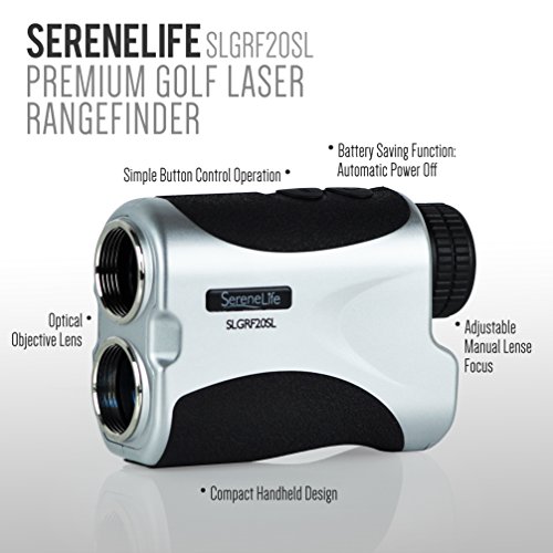 SereneLife Pro Golf Laser Rangefinder - Golfing Range Finder with Pinsensor - Accurate up to 540 Yards - Perfect Golf Accessory - Free Battery SereneLife Pro Golf Laser Rangefinder - Golfing Range Finder with Pinsensor - Accurate up to 540 Yards - Perfect Golf Accessory - Free Battery
