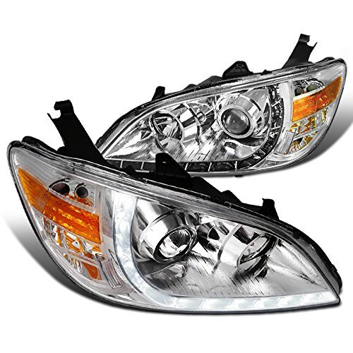 Spec-D Tuning 2LHP-CV04-8-RS Honda Civic Ex Dx R8 Style Chrome Halo Projector Headlights