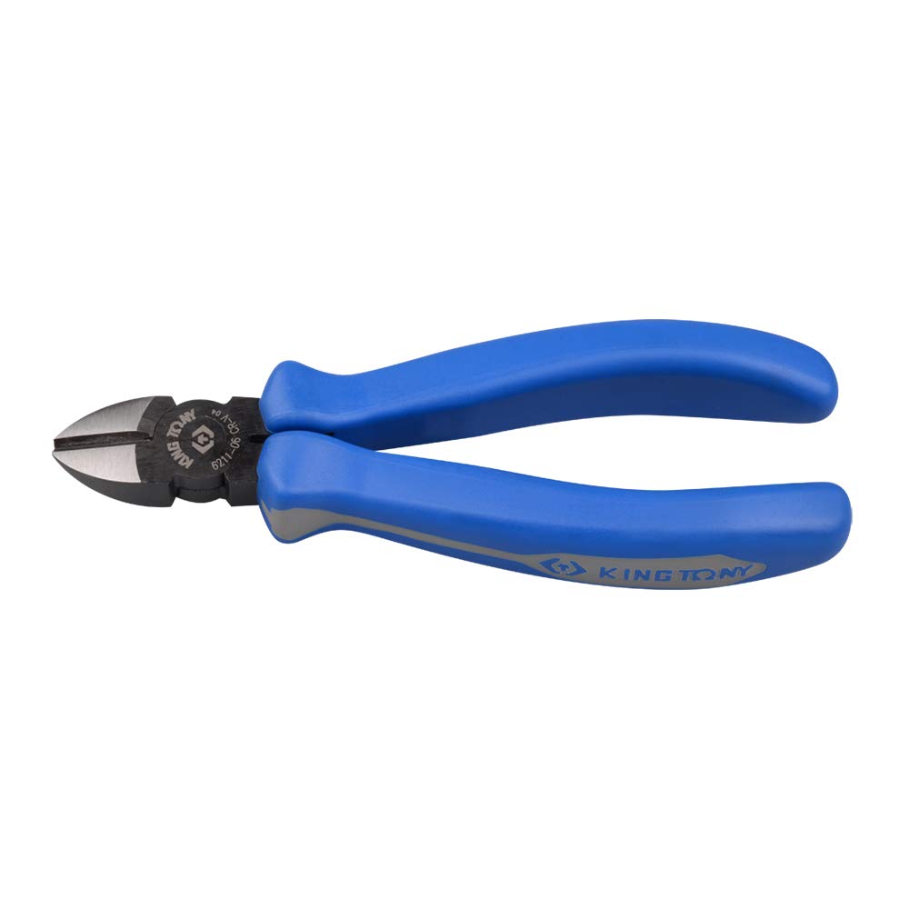 KING TONY 6211-06 Alloy Steel European Style Line Diagonal Cutting Nipper, 163 mm Length, Pack of 8