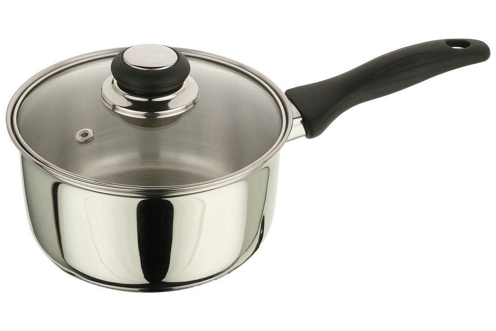 Buy Miamour Stainless Steel Sandwich Bottom Sauce Pan Set with Lid, 2