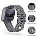 KIMILAR Woven Band Compatible with Fitbit Versa/Fitbit Versa 2/Fitbit Versa Lite Edition, Large Small Woven Fabric Breathable Men Women Versa Replacement Band for Versa Smartwatch