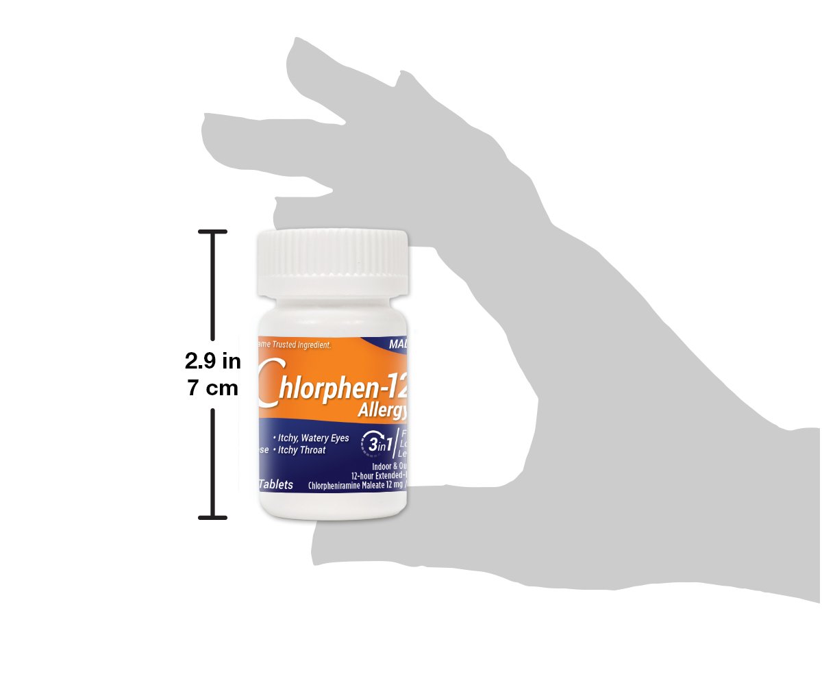 Chlorpheniramine Maleate Extended Release, 12 Mg , 60 Tablets