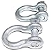 Red Hound Auto 2 Shackles 3/4 Inches Galvanized D Ring Marine Anchor Bow with Screw Pin 4.5 Ton