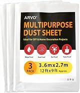 ARVO 3 Pack Extra Large Plastic Dust Sheets 12ft x 9ft 3.6m x 2.75m Waterproof view 1