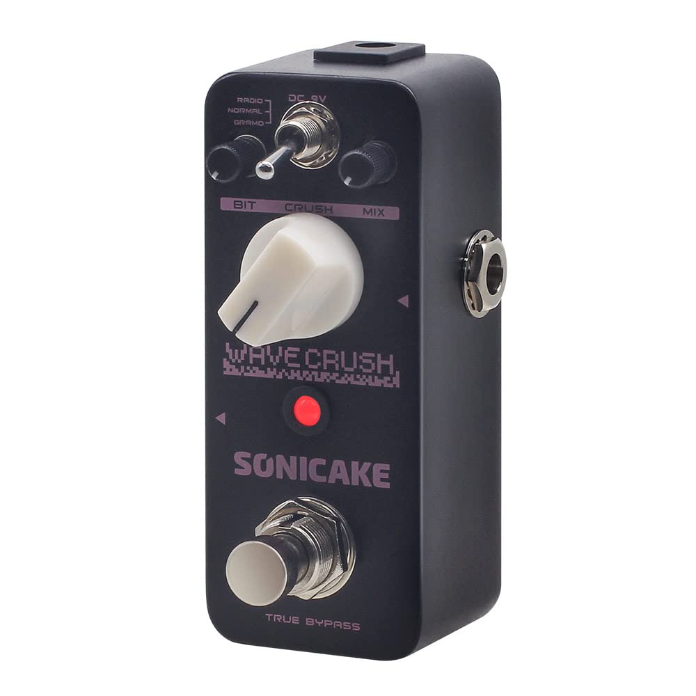 SONICAKE Bitcrusher Guitar Pedal Bitcrush Digital Bitcrusher Sampling Rate Sample Reducer Guitar Effects Pedal Synth Synthesizer LoFi Wave Crush