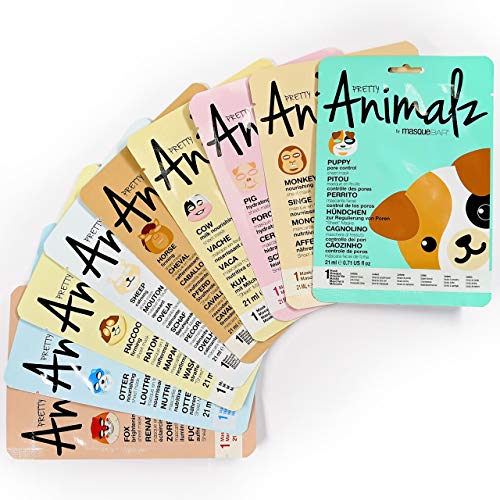 Masque Bar – 9 Piece Pretty Animalz Printed Sheet Masks