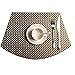 SHACOS 4 PCS Wedge Placemats for Round Tables Heat Resistant Table Mats Placemats Washable (4, Black White Gold)