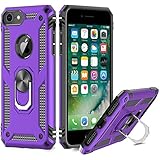 iPhone 6s /6 Case, iPhone 7 Case, iPhone 8 Case, LeYi Military Grade Armor Full-Body Dual Layer Protective Phone Cover Case with 360 Degree Rotating Holder Kickstand for Apple iPhone 6/ 6s/ 7/8 Purple