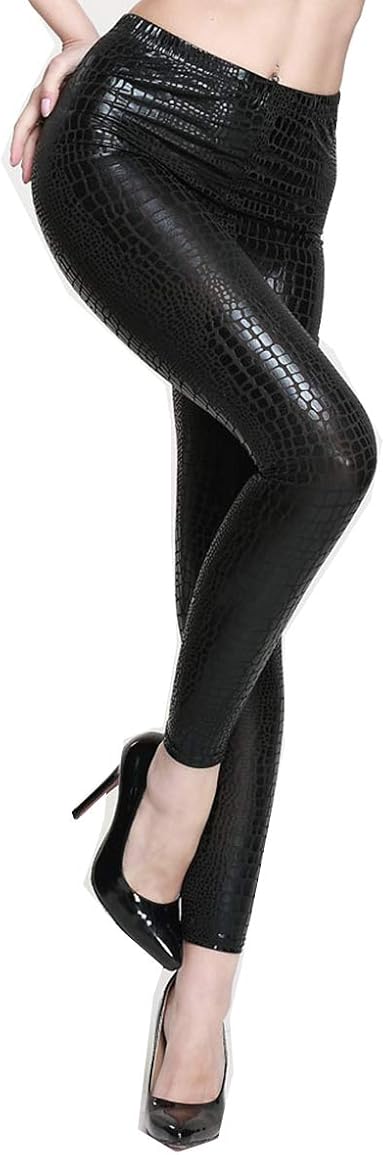 snakeskin leather trousers