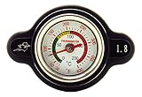 Outlaw Racing High-Pressure Temperature Gauge Radiator Cap 1.8 - Real-Time Temp Monitoring - Accurate Reading - Durable - Prevent Leaks Motorcycle Atv Honda Suzuki Yamaha Kawasaki Parts & Accessories