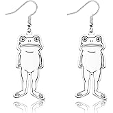CENWA Frogs Dangle Earrings Cute Funny Cartoon Earrings Frog Jewelry for Women