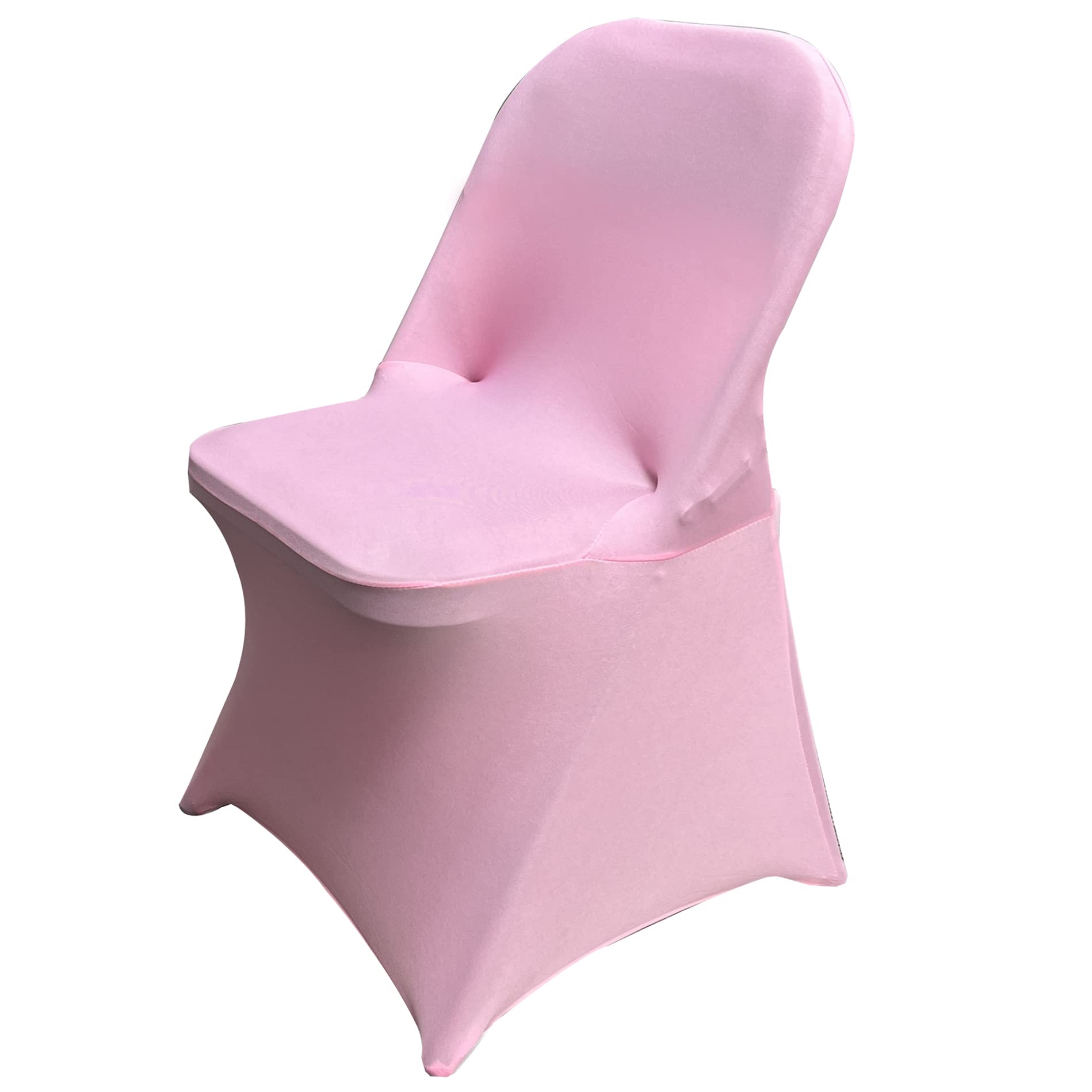 Photo 1 of HAINARverS Stretch Spandex Folding Chair Covers 30PCS Universal Fitted Chair Cover Protector for Wedding,Party, Banquet, Holidays, Celebration, Decoration (Pink, 30 PCS)