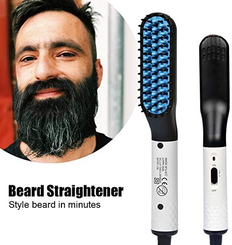 Eafing Electric Beard Hair Straightener with Ceramic Ionic Teeth, 2-Gear Temperature & Anti-scald Beard Comb