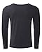MODCHOK Men's Casual Henley T-Shirts Long Sleeve Slim Fit V Neck Basic Undershirt Tee Tops