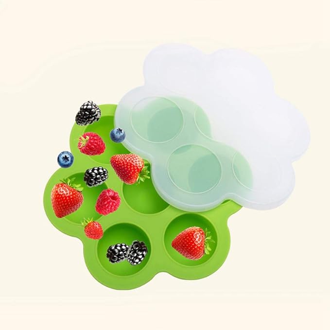 HAMKAW - Bandeja de Silicona con Tapa, 7 tarros de conservación ...