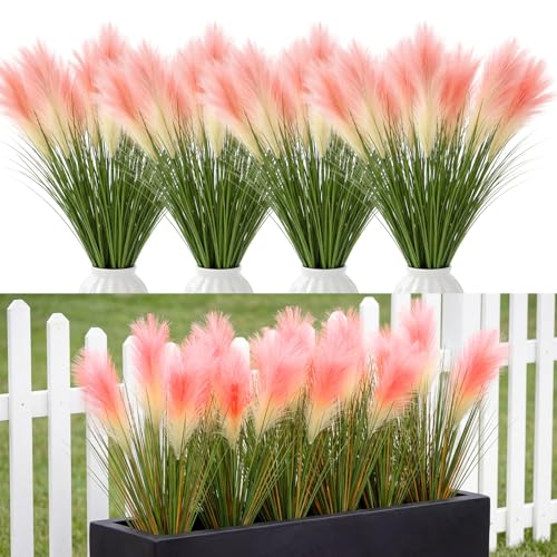 Jexine Artificial Pampas Grass 31.5" Pink Gradient