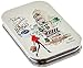 Lissom Design Compact Mirror - Handheld Magnifying Cosmetic Mirror, 2.25 x 3.75-Inch, Paris with Love - Leather