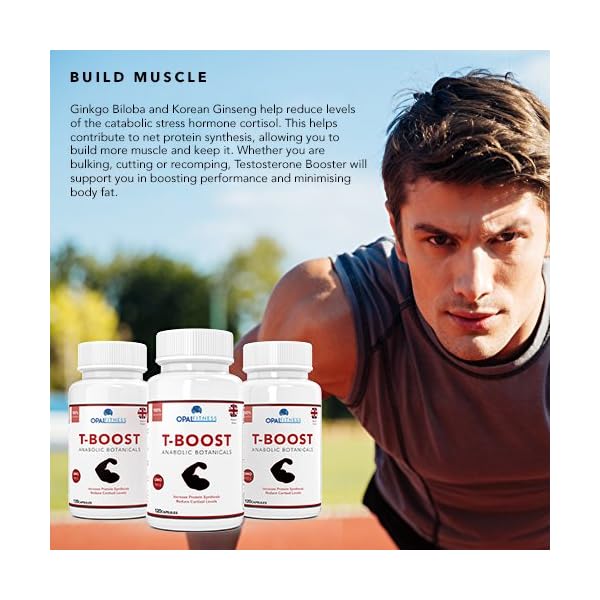Testosterone-And-Libido-Booster-For-Men-By-Opal-Fitness-Anabolic-Male-Enhancing-Capsules-With-Maca-Root-Gingko-Biloba-Korean-Ginseng-Reduce-Stress-Cortisol-Produced-In-The-UK-120-Capsules Testosterone And Libido Booster For Men By Opal Fitness - Anabolic Male Enhancing Vegan Capsules With Maca Root, Ginkgo…