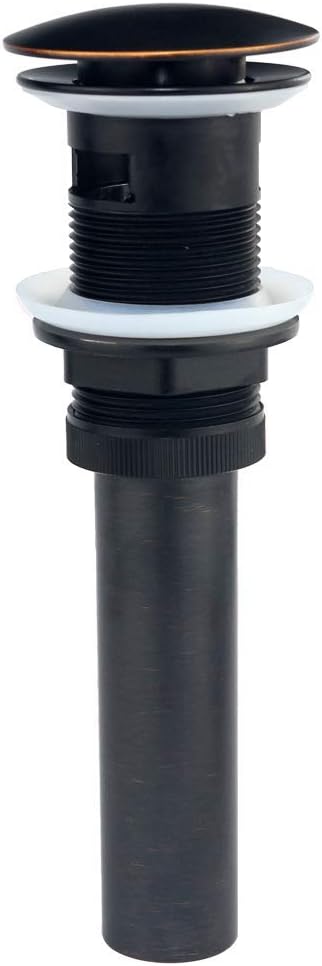 bretoes Bathroom Sink Drain Clamshell Bathroom Faucet Vessel Vanity Sink Pop Up Drain Stopper without Overflow (Black)