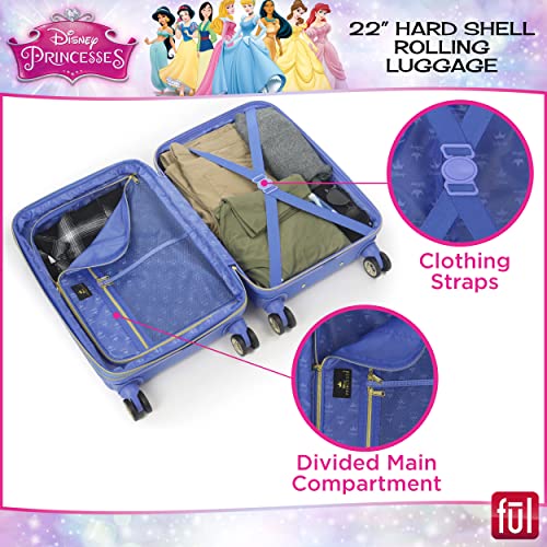 Ful Disney Princess Cinderella CarryOn Rolling Suitcase, Hardside