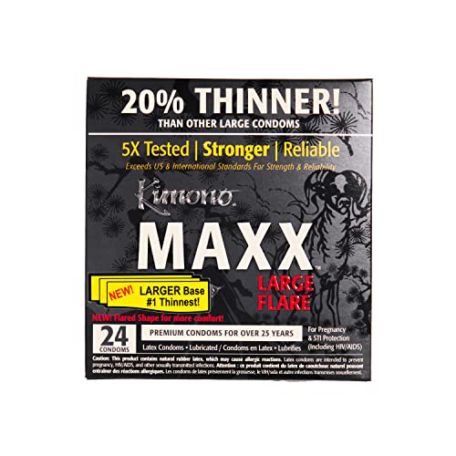 Kimono MAXX Large Flare I Premium Lubricated Latex Condoms I 5x Tested