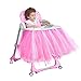Lansian Tulle Tutu Table Skirt for 1st Birthday Girl High Chair Decorations Pink and Silver for Party, Wedding and Home Decoration (Pink&Silver, 39