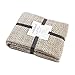 EverGrace Cozy Solid Knitted Throw Blanket Soft Knit Throw Blanket Ombré Effect Textured Lap Quilt for Couch Home Décor Throw (Gradient-Cream)