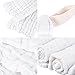 Pretty See Cotton Baby Wipes Soft Newborn Baby Face Towel Natural Baby Muslin Washcloths and Towels for Sensitive Skin, White, Set of 5