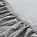 YAROO Fitted Sheet Queen Size(1 fitted sheet only) 100% Egyptian Cotton 300 Thread Count,Solid,Dark gray.