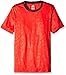 adidas Big Boys' Performance Short Sleeve Tee, Light Scarlet/Black, Large/14-16