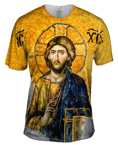 "Christian Orthodox Jesus Gold Hagia Sophia -Tshirt- Mens Shirt