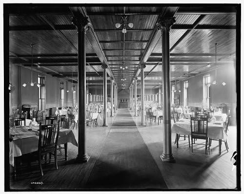 Photographs - INFINITE PHOTOGRAPHS Photo: Alma Sanitarium,Mental Health Facilities,interiors,Dining Room,Michigan,MI,1900