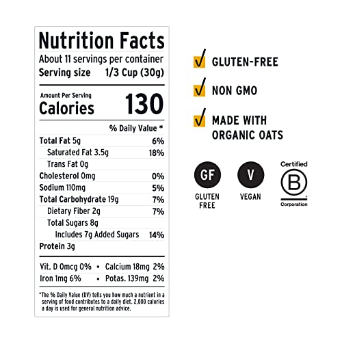 PURELY ELIZABETH ANCIENT GRAIN GRANOLA CERTIFIED GLUTENFREE VEGAN NONGMO COCONUT SUGAR DELICIOUS HEALTHY SNACK , BLUEBERRY HEMP, 12 OUNCE