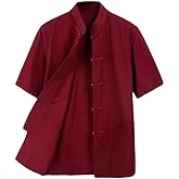 ZooBoo 100% Cotton Short Sleeve Kung Fu Shirt – Traditional Chinese Martial Arts Top for Men & Women