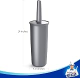 MR.SIGA Toilet Bowl Brush and Holder Gray 1 Pack view 2