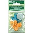 Clover 3109 Jumbo Locking Stitch Markers, blue, orange