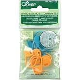 Clover 3109 Jumbo Locking Stitch Markers, blue, orange