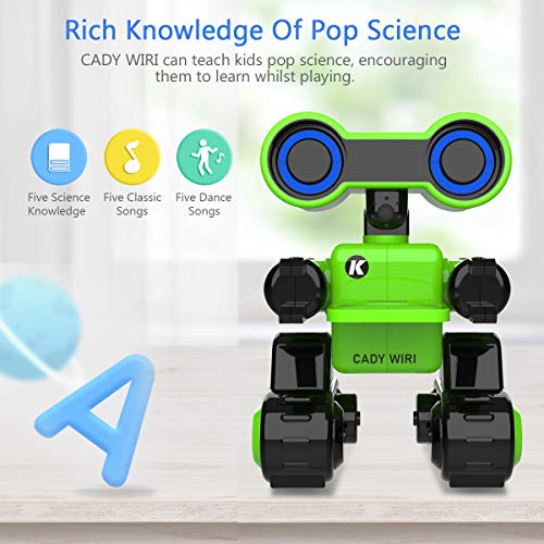 Robot Toy, Remote Control Toy Robot, Programmable, Touch Sensing STEM Educational Robot Toy with Interactive Feature to Walk, Dance, Sing,Explore, Provide Science Lectures RC Robot for Kids ... (Green) - Thumbnail 5