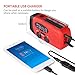 Emergency Radio MECO Solar Hand Crank Dynamo Weather Radio AM/FM/WB NOAA Radio with LED Flashlight, Phone Charger and 1000mAh Power Bank for Camping Hiking Outdoor Survival, with Cable & USB Jacks