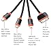 KINGBACK Universal Multi USB Charger Cable (2 Pack), 4 in 1 Retractable Multiple USB Charging Cable Adapter Connector with Type C/Micro USB/Mini USB Ports Compatible with LG, Samsung, and More