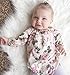 Newborn Infant Baby Girls Clothes Floral Retractable Elastic Bodysuit Romper