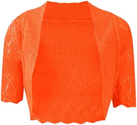 Women Ladies Crochet Knitted Shrug Cardigan Bolero Sweater