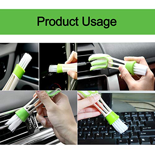 Tonsiki 17 Pieces Car Cleaner Brush Set for Cleaning Car Motorcycle Automotive Cleaning Wheels, Dashboard, Interior, Exterior, Leather, Air Vents - Thumbnail 6