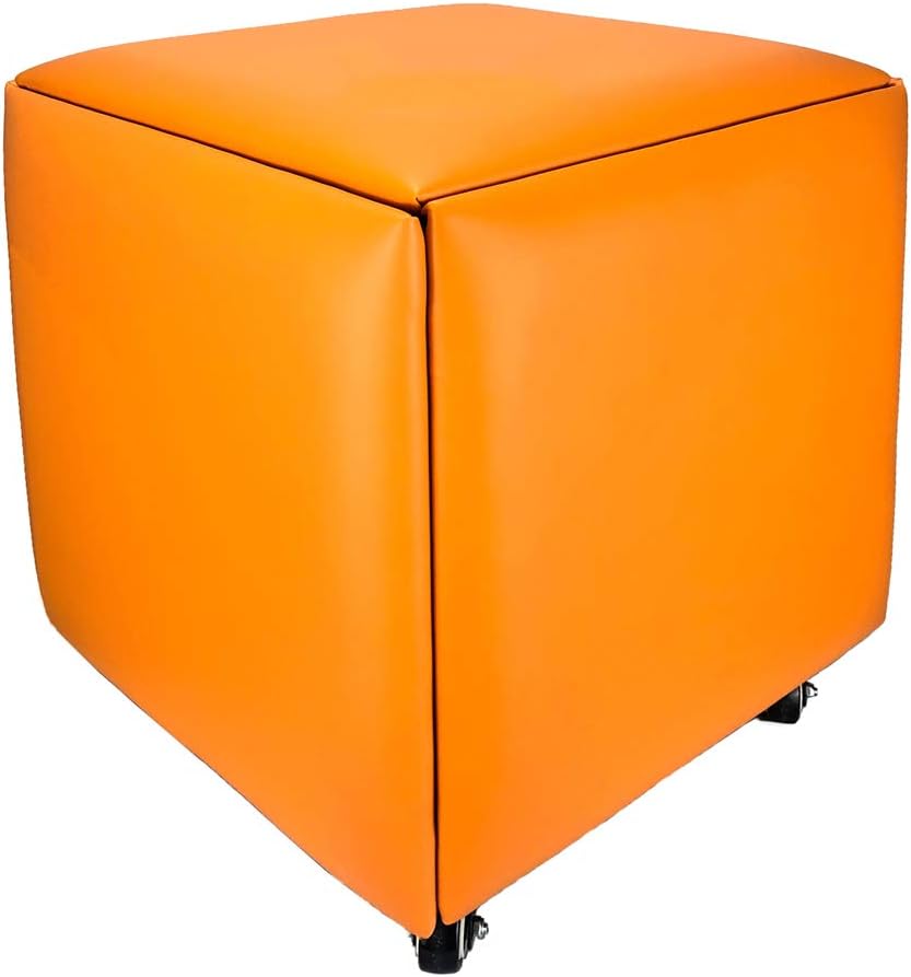 Cinco En Una Otomana, 15 X 15 X 15 Pulgadas, Imitación De Cuero