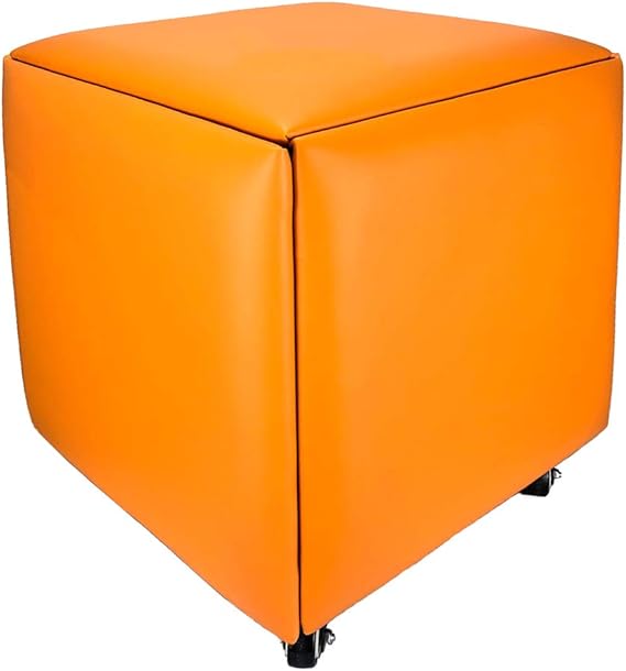 Cinco En Una Otomana, 15 X 15 X 15 Pulgadas, Imitación De Cuero